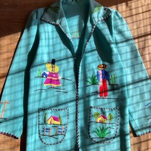 *Reserve for Rachel* Vintage Mexican Embroidered Folk Art Jacket
